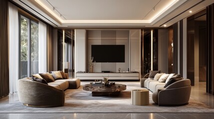 Stunning Modern Living Room Design with Luxurious Furniture