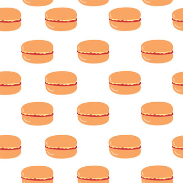 Seamless pattern macaroon hand drawn