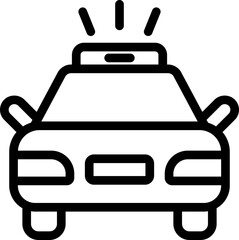 Police Car Line Icon