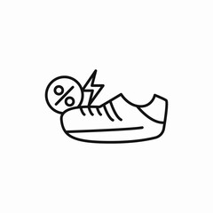 sneakers with Lightning Bolt icon vector sign