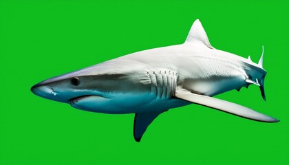 Fototapeta premium white shark animal cut out isolated shark animal on background