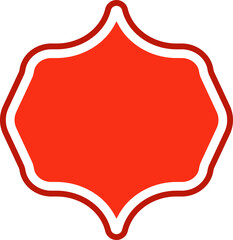 Red Blank Label Frame Illustration
