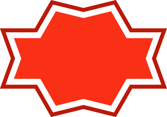 Red Blank Label Frame Illustration
