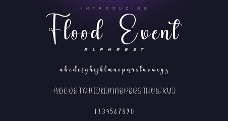 Fototapeta premium signature Font Calligraphy Logotype Script Brush Font Type Font lettering handwritten