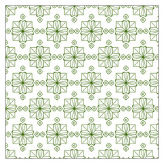 blackwork seamless pattern flower islamic mosaic ramadhan background