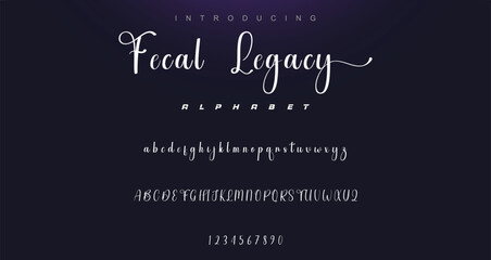 signature Font Calligraphy Logotype Script Brush Font Type Font lettering handwritten