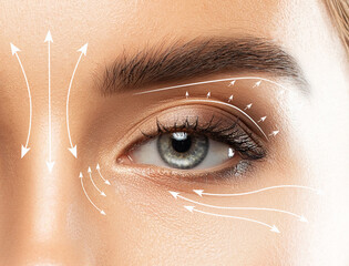 Rejuvenation of sagging and wrinkled skin around the eyes. Rejuvenating anti wrinkle injections on...