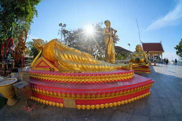 Buddhist statues on Khao Phra Tamnak (Pattaya hill) in Pattaya, Thailand	