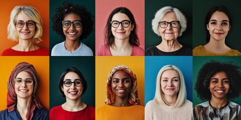 A colorful collage showcasing women of various backgrounds.