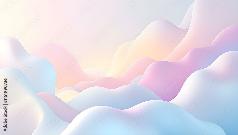 Poster grainy gradient background blue purple white abstract wave backdrop light banner pastel color gradie