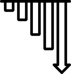 Depression Bar Chart Line Icon