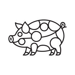 Pig Coloring Page for Kids
