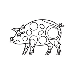 Pig Coloring Page for Kids
