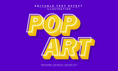 Vibrant Pop Art Editable Text Effect. Bold, retro-inspired typography with easy customization.