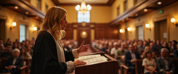 Celebrating Purim with spirited community gathering and lively discussions in a historical hall setting