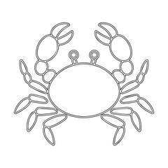 Vector illustration of Cartoon crab Coloring book
