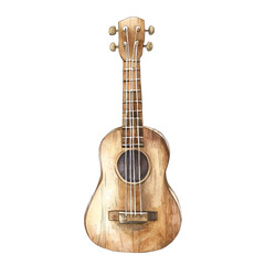 Naklejka premium Detailed Illustration of a Balalaika in Pastel with Rustic Wood Texture and Elegant Design Features