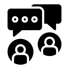 conversation glyph icon