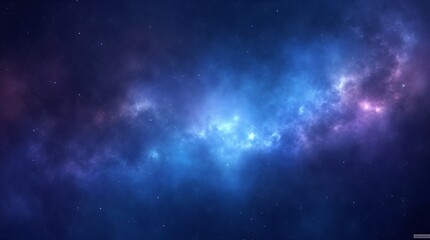 Cosmic Nebula: A Celestial Tapestry of Blue and Purple Hues