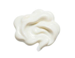 white cream isolated on white