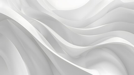 Obraz premium Abstract White Waves Flowing Seamlessly Creating Textured Background