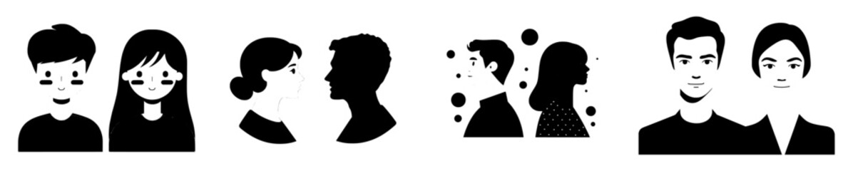 A modern icon for public navigation featuring a boy and girl restroom sign, with male in blue and female in pink.