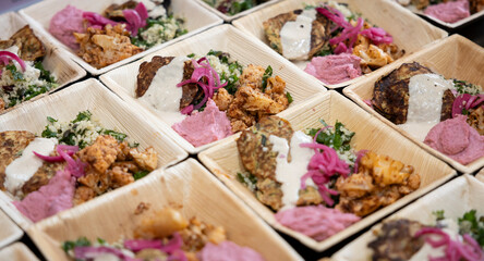 Nutritious Salads in rustic bowls
