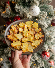 Festive Christmas-Shaped Baked Potato Appetizer