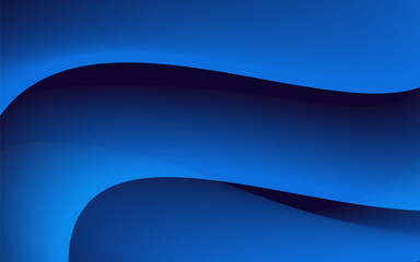 Abstract blue wave background design smooth gradient curve