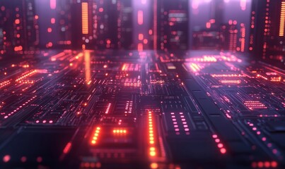 Obraz premium futuristic technology background, Generative AI