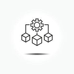 Infrastructure Icon. Suitable for community symbols with flat style. Vector illustration