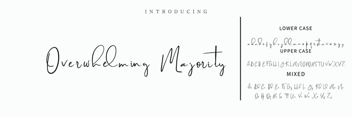 Hand drawn vector alphabet. Modern monoline signature script font. Elegant Signature Font. Best Alphabet Beautiful Calligraphy Signature Font lettering