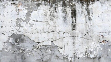Obraz premium Cracked and Peeling White Wall Texture for Background and Design
