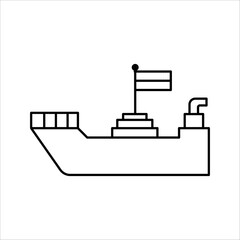 boat on the water  icon vector design, with white background