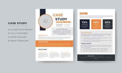 company Case Study Document layout and Business report Case Study Template