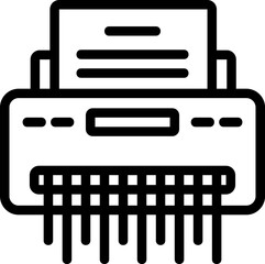 Paper Shredder Line Icon