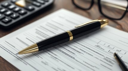 The Elegant Black Pen Close-Up