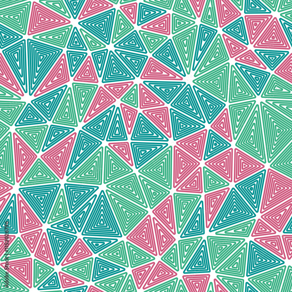 Poster abstract background with mosaic triangle shapes. medium triangle size. multiple repeated inner trian