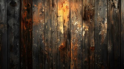 Naklejka premium Rustic Charm Capturing the Beauty of Weathered Wooden Textures
