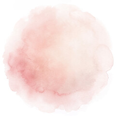Subtle pink watercolor circle with a soft texture, perfect for romantic and delicate designs.