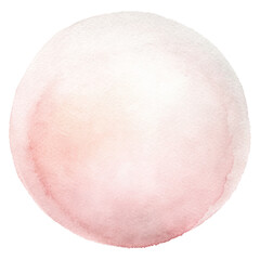 Light pink watercolor circle with soft edges, perfect for elegant backgrounds and artistic projects.