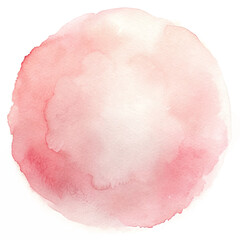 Vibrant pink watercolor circle with soft textures, ideal for creative backgrounds and artistic designs.