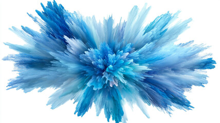 Obraz premium Abstract blue color explosion isolated on a white background