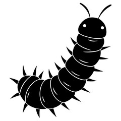  Minimalist Tent Caterpillar silhouette vector art illustration