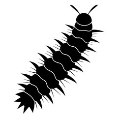  Minimalist Tent Caterpillar silhouette vector art illustration