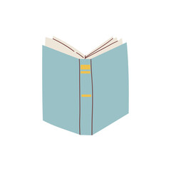 Cute colorful book icon . Open or closed book . Educational theme, scientific and fiction literature. Vector illustration isolated on white background for web design , social media , banner or card 