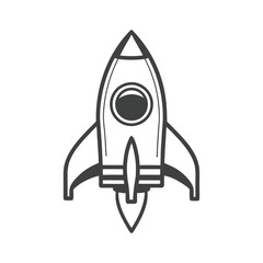 Rocket Vector Design for Space Icons.