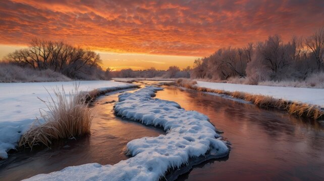 Winter magic: snowy landscapes, mountains, forests, frozen lakes, and cozy cabins &mdash; a fairytale of nature in every moment.
