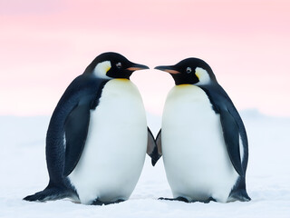 Obraz premium Emperor penguins (Pygoscelis patagonicus) in Antarctica
