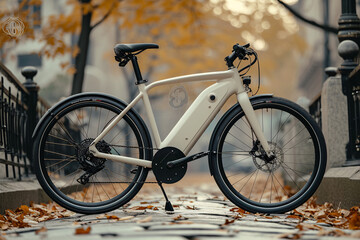 Fototapeta premium Electric E-Bikes, Bicycle Sleek Minimalist Design